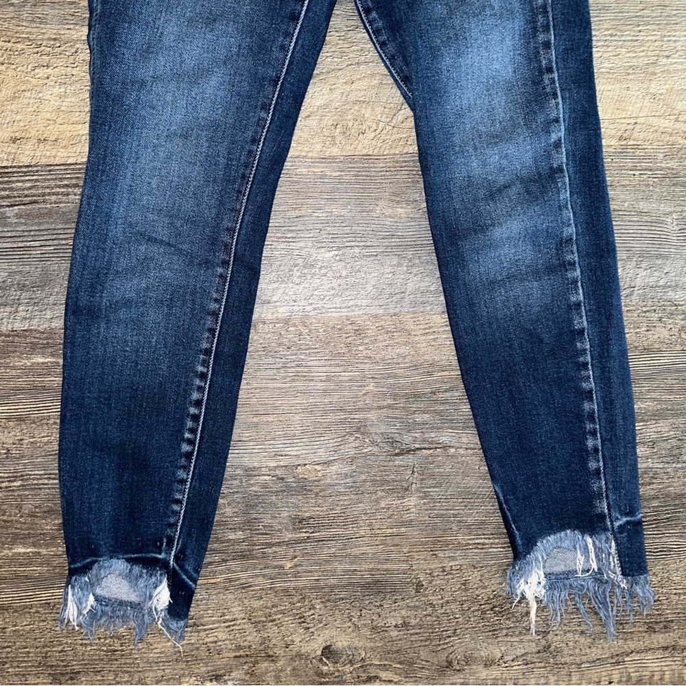 KANCAN dark wash Dana high rise ankle skinny jeans 27 - Picture 4 of 8